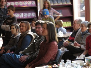 Me In the audience at my own book launch - phobic much?
