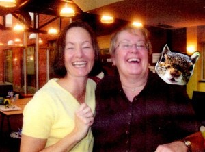 My sister Sharon and I several decades later. 