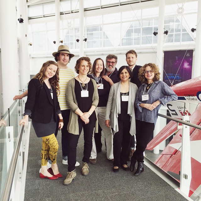 The MASC 2015 authors and illustrators: Kate Inglis, Matt James, Genevieve Despres, Catherine Austen, Tim Wynne-Jones, Rina Singh, Sydney Smith, and Monique Polak