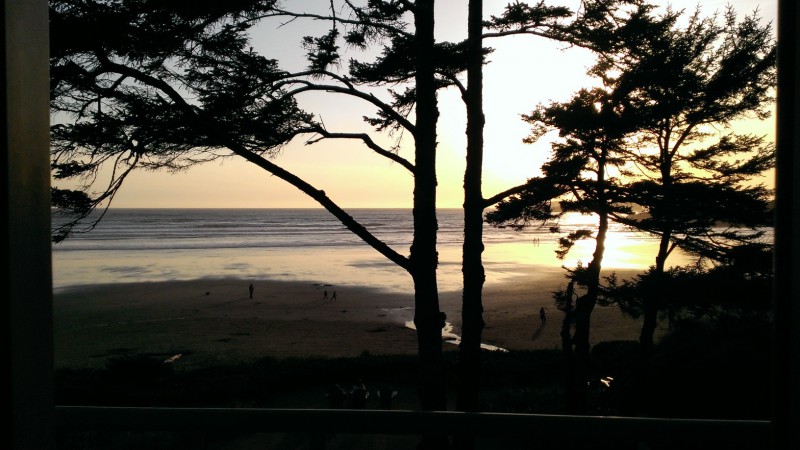 The Pacific Ocean as viewed from bed.