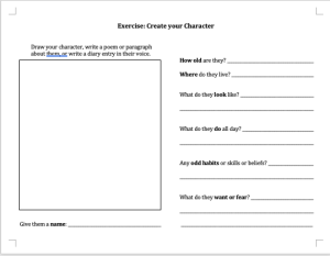 pdf image of build your character exercise