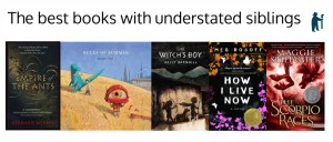 covers of five "best books with understated siblings"