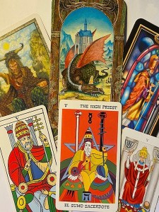 Several High Priests from various tarot decks