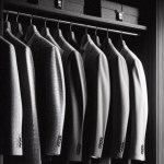 Suits hanging in a closet