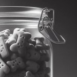 Jar of dog biscuits