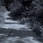 a dark road